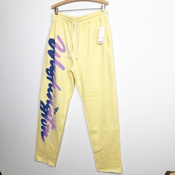 Urban Outfitters yellow graphic, drawstring, sweatpants - Picture 7 of 9